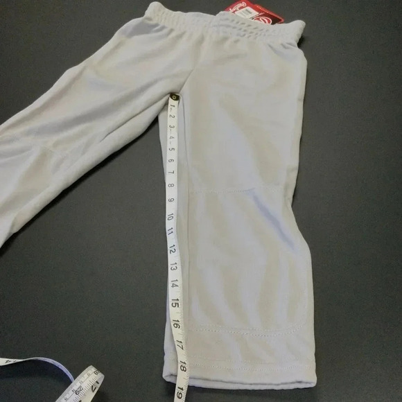 Rawlings Boys Youth Size Large Baseball Sports Pants Gray Drawstring Waist NWT - Picture 8 of 10